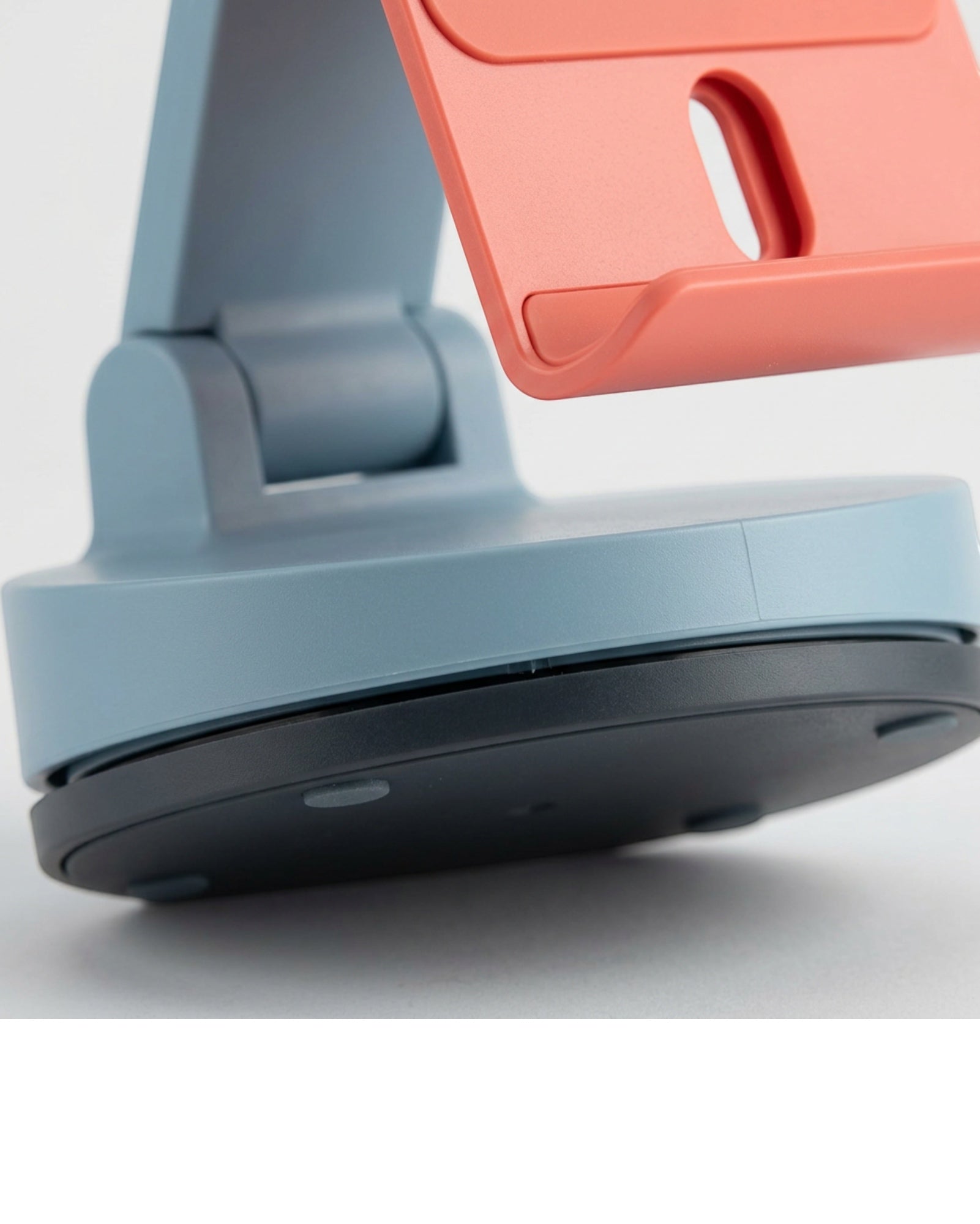 Namec Rotating ABS Phone Stand 360 Degree Base Mist Blue and Coral - Detail view